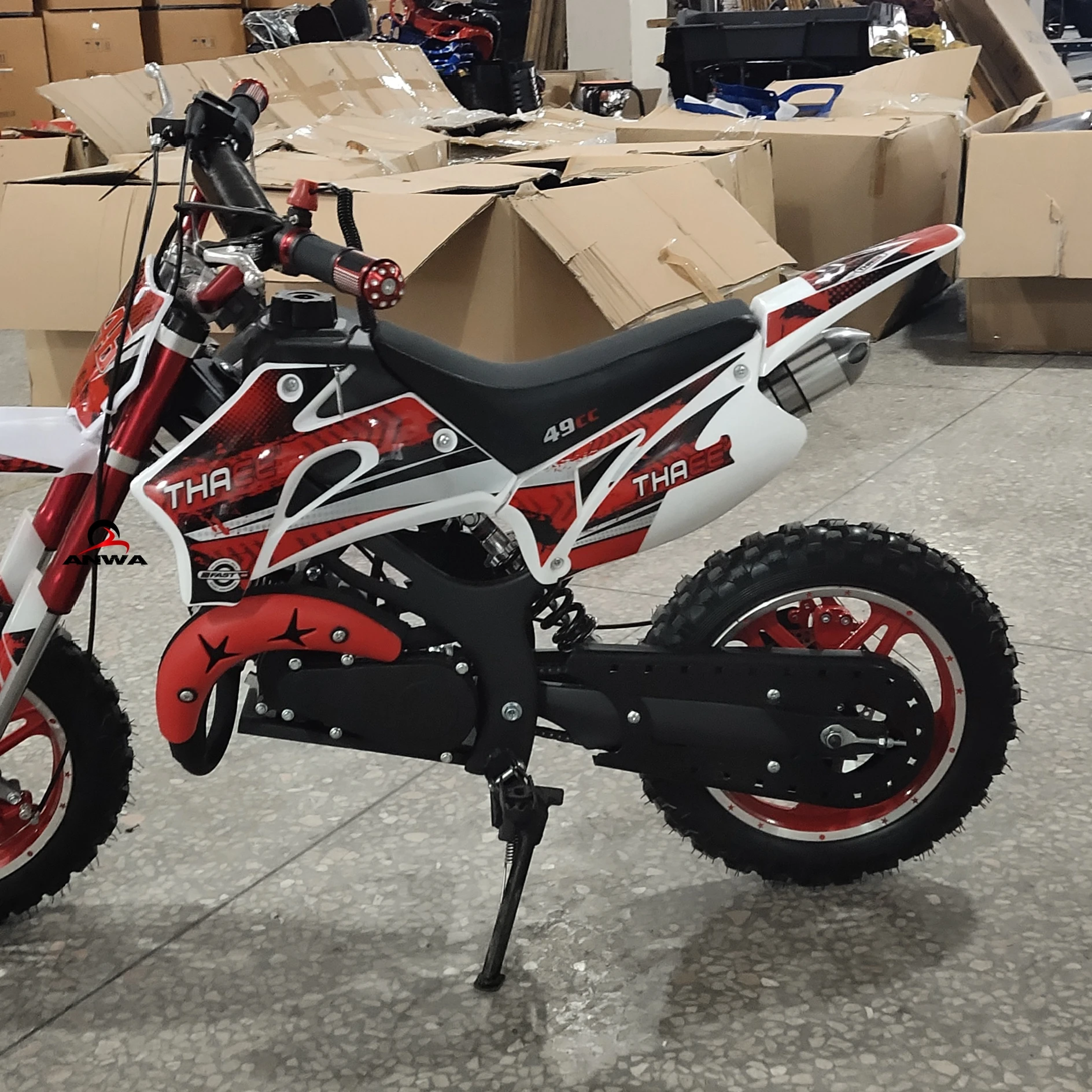 High Quality Off Road Mini Cross 49CC 2 Stroke Kids Gasoline Powered Dirt Bike