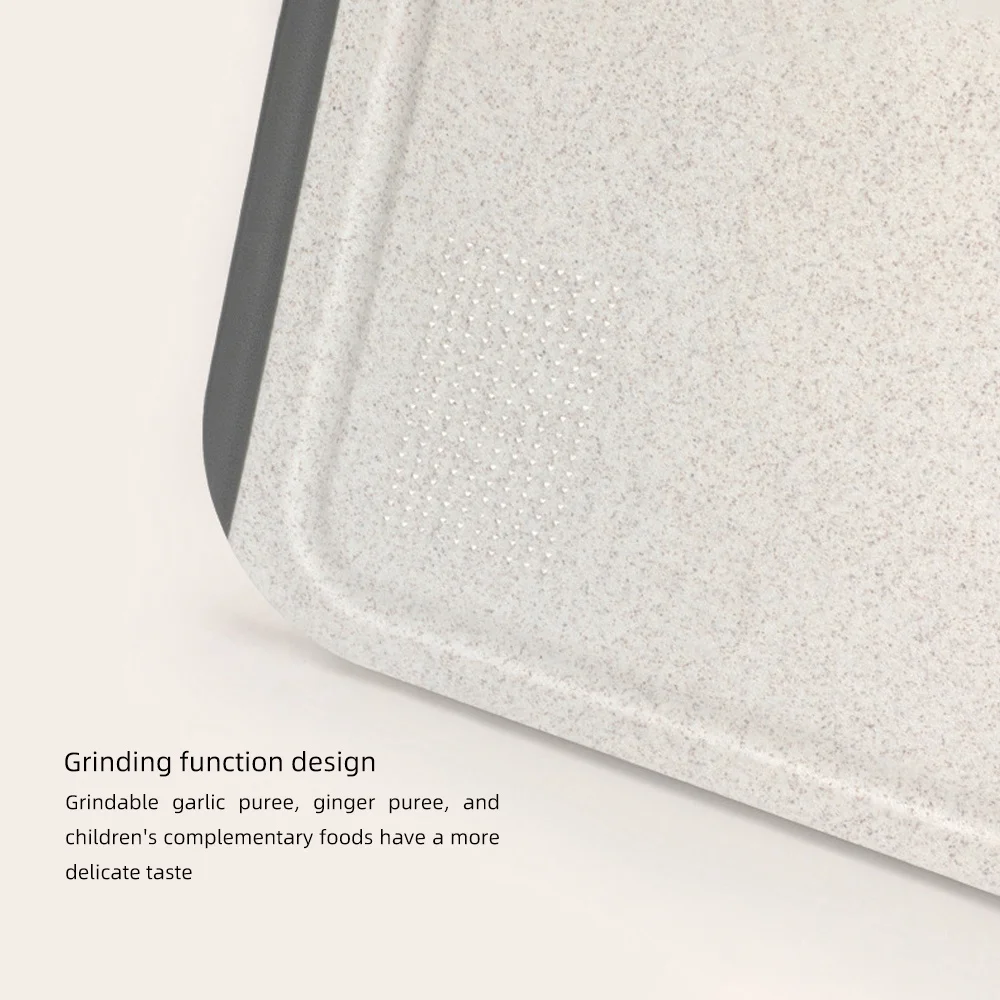 Multi-function Stainless Steel Heat Conductor Meat Frozen Thawing Cutting Board Kitchen Double Sides Wheat-Straw Chopping Board