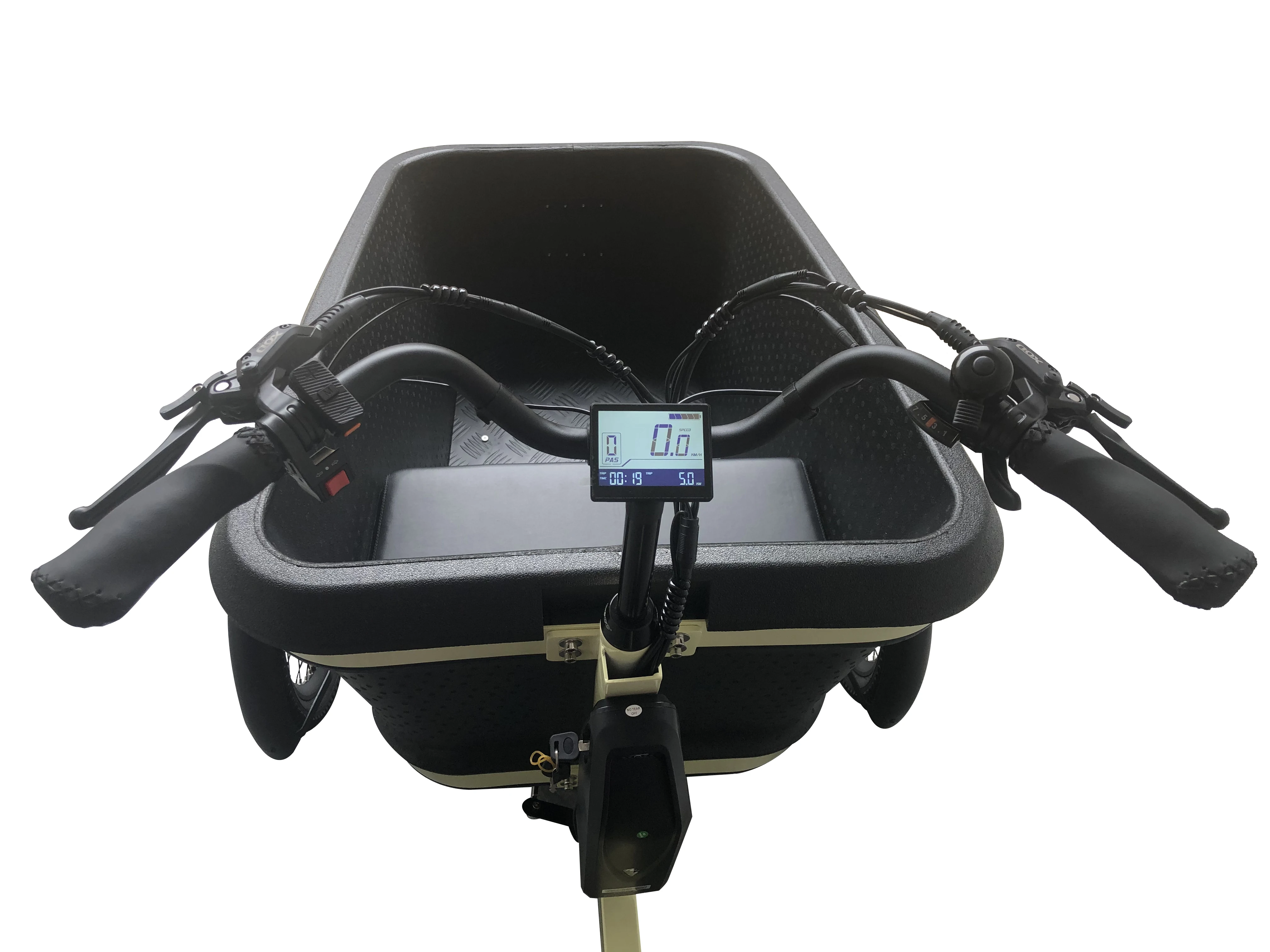 ANANDA M81 heavy duty off road reverse e trike frame ebike bosch 3 wheels dutch electric bike with front cargo box child seat