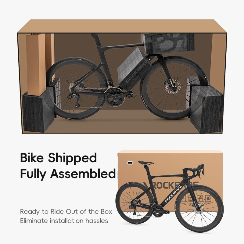 ROCKBROS Custom T700 Carbon Fiber Road Bicycle 24 Speed Racing Bicycle CE Carbon Fibre Road Bike with hydraulic disc brake