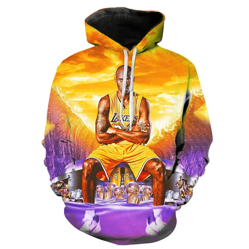 Basketball Star Printed 3D Cool Hoddies For Men Women Children Fashion Long Sleeve Sweatshirts Streetwear Clothes Tops