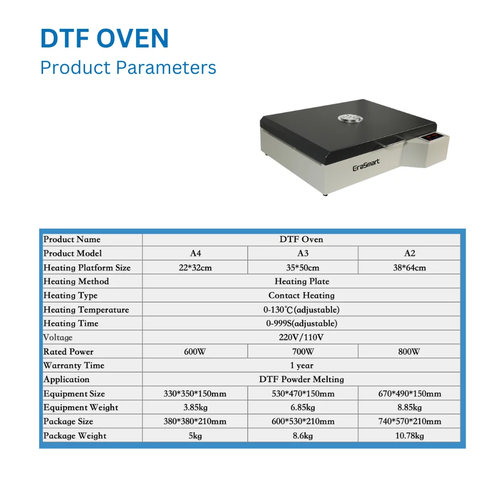 Fast shipment Mini DTF Oven A3 A4 Size Sheets DTF PET Film Curing Dryer Machine a3 a4 dtf oven