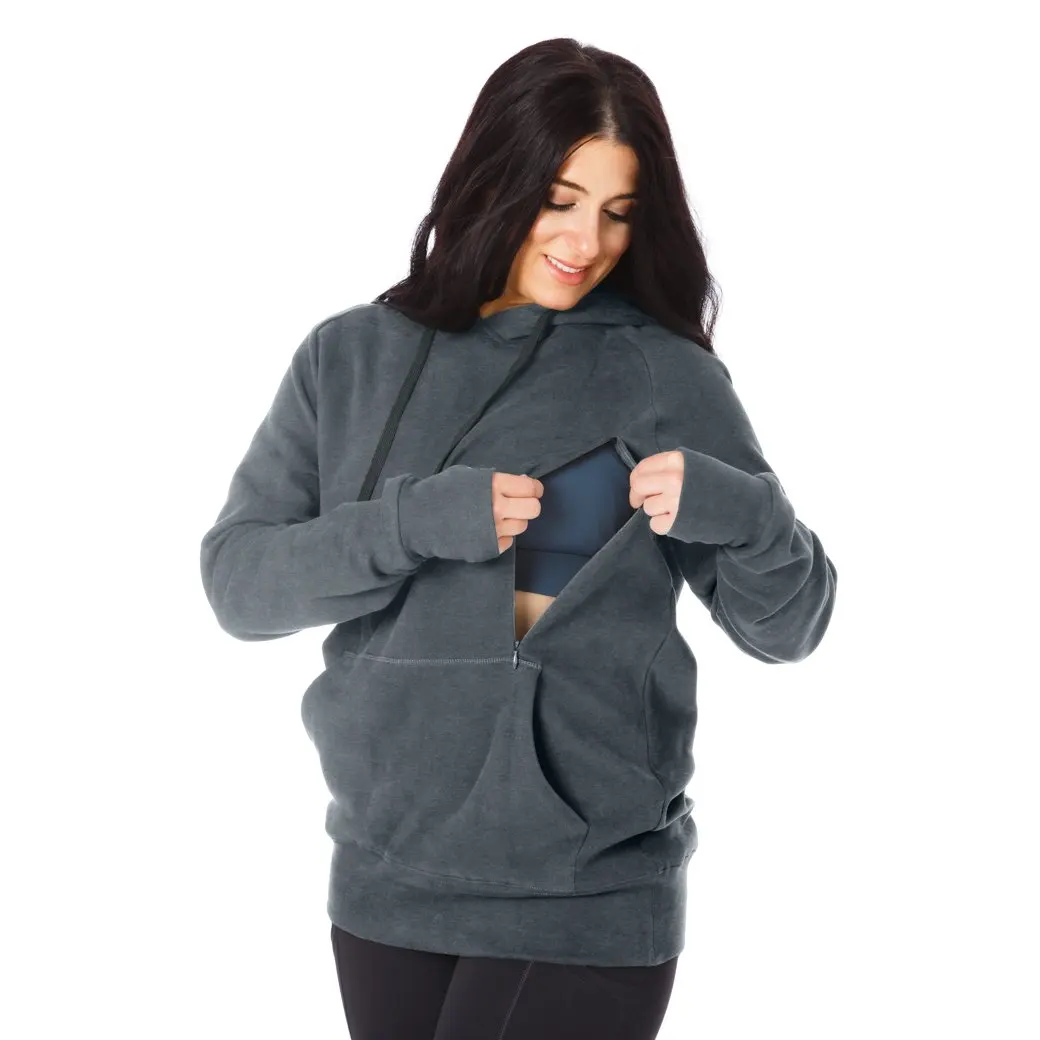 OEM Maternity Nursing Tops  Breast Feeding hoodies Long Sleeve Breastfeeding Clothes Hoodie Clothing Sweatshirt Custom