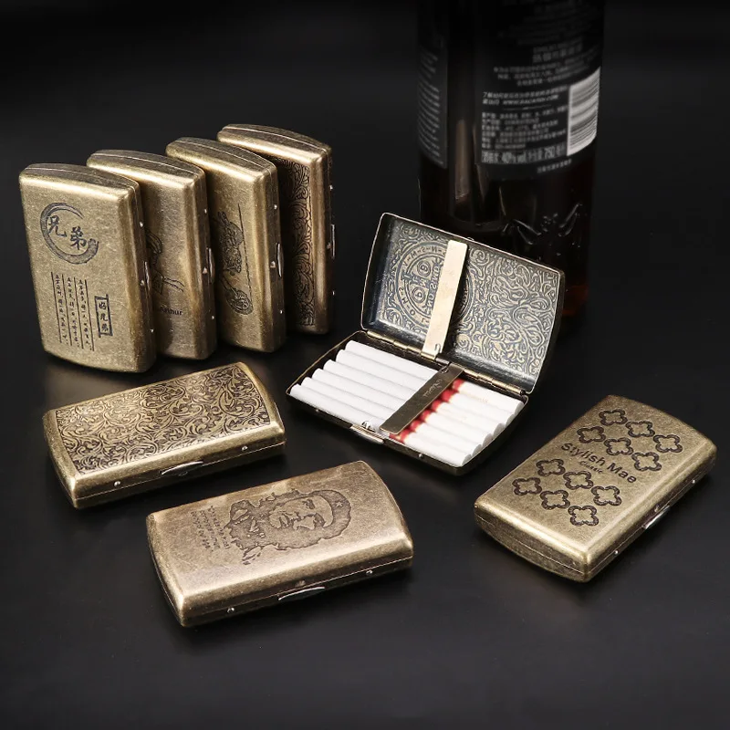 Роскошная квадратная коробка с гравировкой, портсигар, портативная металлическая коробка для курения, подарок, аксессуары для курения