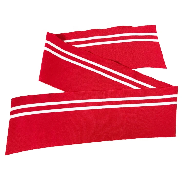 
knitted neckline Hem and cuff polyester spandex rib fabric for baseball wear,down jacket in garment accessories 