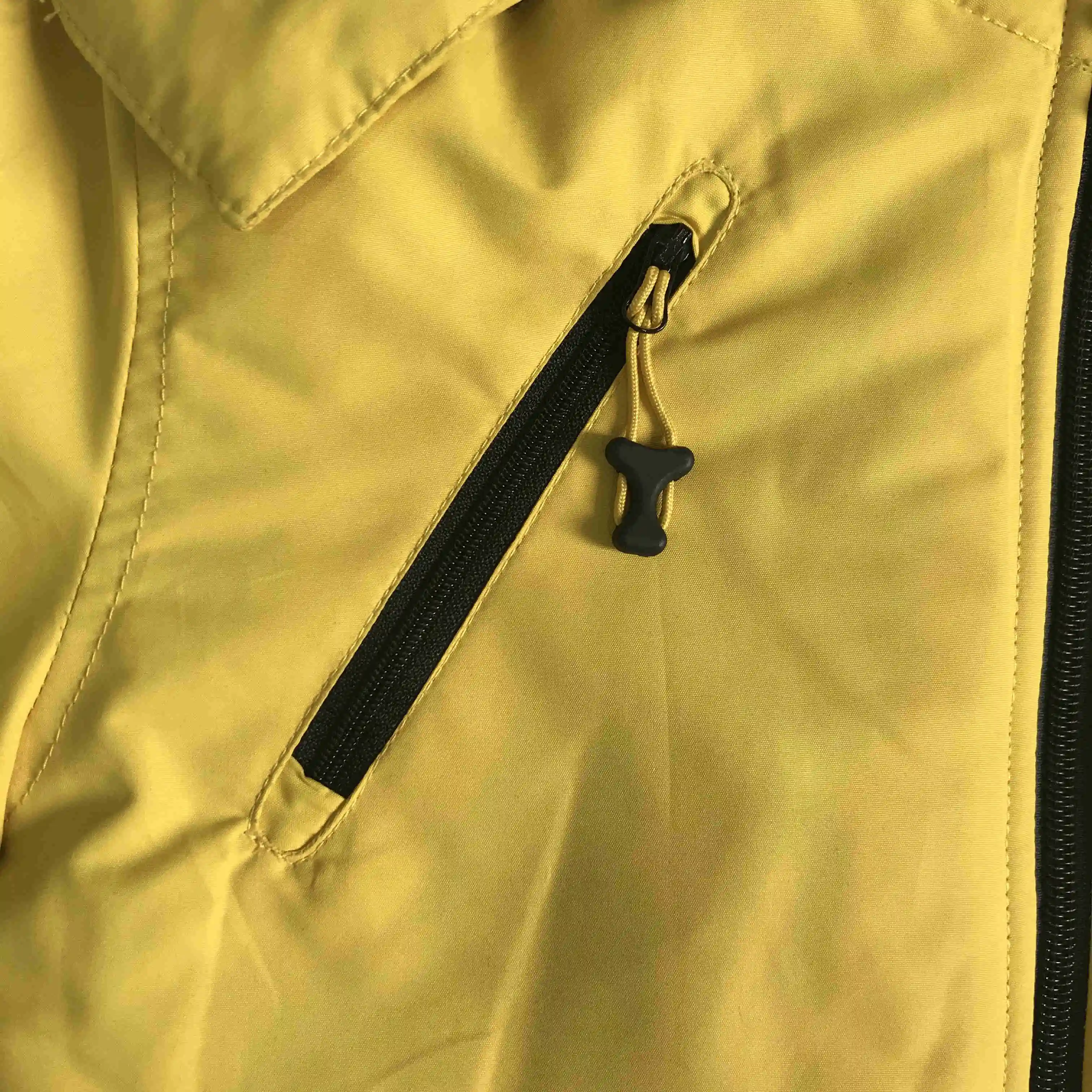 Custom high quality winter youth ski jacke black lining with detachable hood waterproof windproof kid ski jacket outdoor for boy