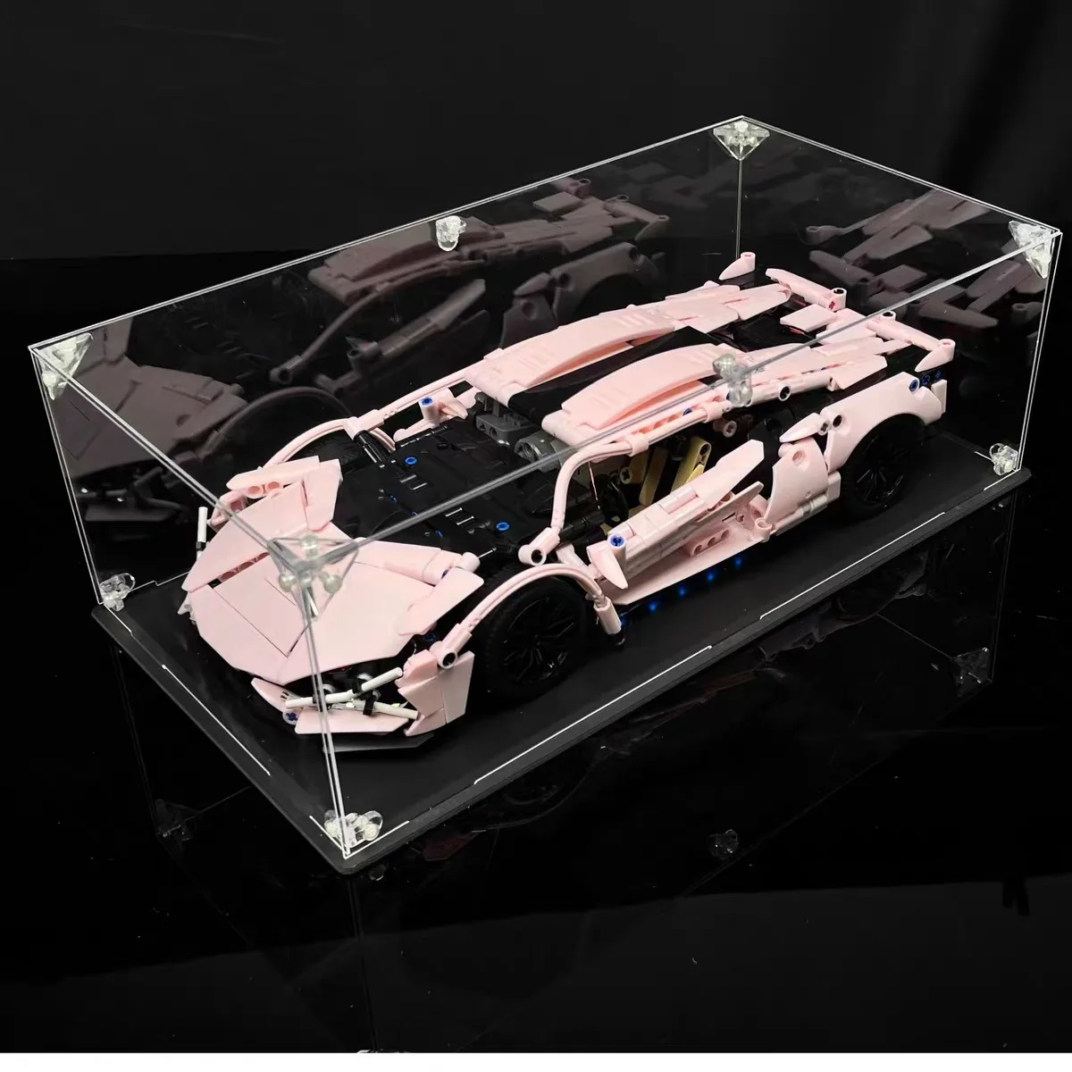 Acrylic  Model Car Display Case Black Base Display Box for Car Model Action Figure Countertop Box Showcase