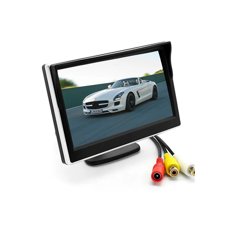 5 inch TFT LCD Car Monitor Small Size 12V 24V Monitor 2 Ways Video Input car monitor car black box