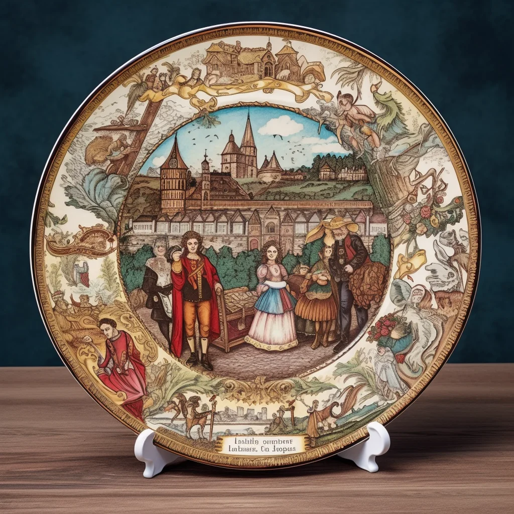 Vienna Austria Souvenir Plate Mozart Statue Decorative Plate for Display Ceramic Wall Hanging Plate Collectible Dish Wall Decor