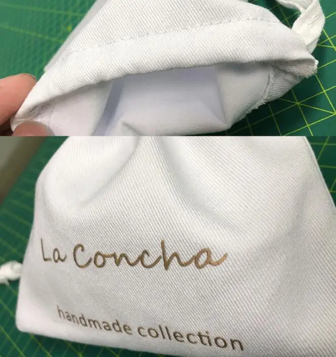 Рекламный маленький хлопковый Подарочный мешок на шнурке 12*14 см, хлопковый тканевый мешочек для ювелирных изделий с принтом логотипа