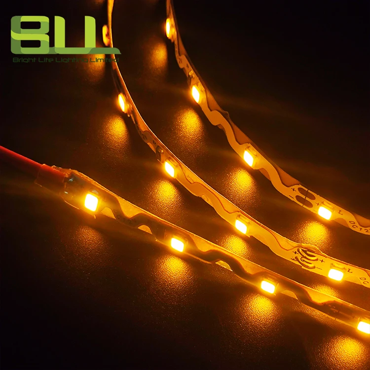 Smart Home Per Meters 60leds 12V Bendable Led Strip Light Zigzag Ice Golden yellow 2835 SMD 12V Led Strip Light