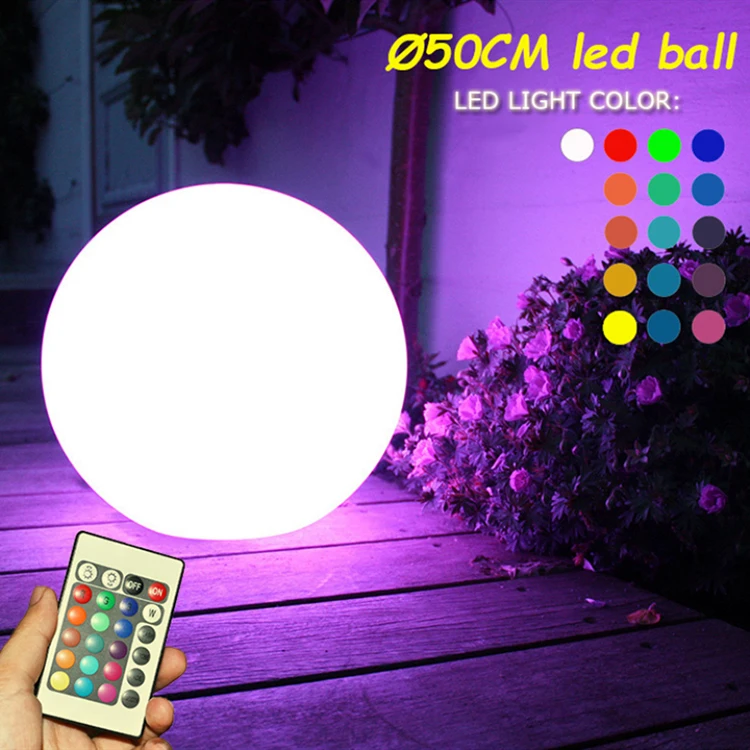 Large Outdoor Decoration Waterproof Glowing Plastic Ball with LED lights inside