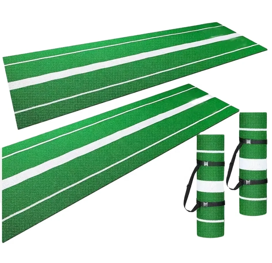 NWT Premium 10 Feet X 3 Feet Softball Pitching Mat in Clay and Green Color with Power Line and Case