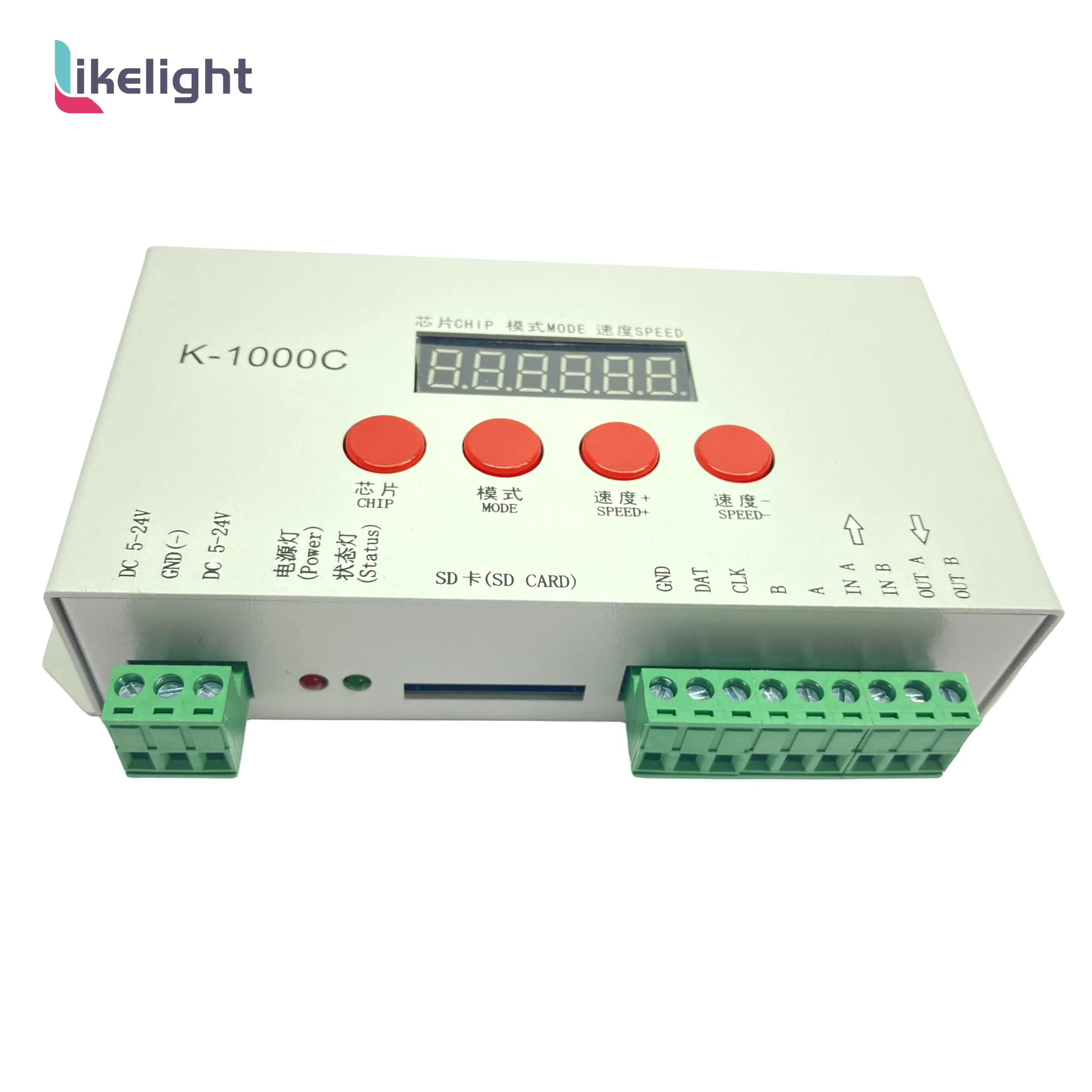 DC5V-24V K1000C K4000CK K8000C SD карта с контроллером светодиода для ws2811 sk6812 ucs1903 пиксельные полосы