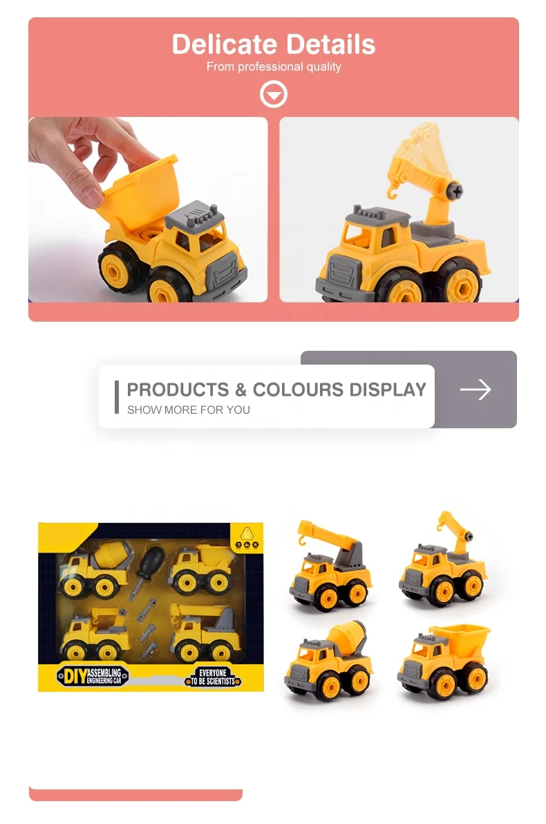 Engineering Creativity Diy Disassembly Tool Cars Disassembly Toy  for Kids