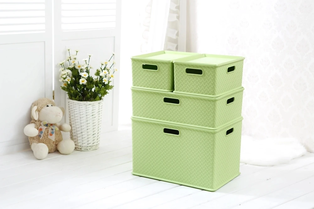 Kworld High Quality Multifunction Eco-friendly Sundries Organizer Lid Carry Handle New Stackable Storage Home Kitchen Dispenser