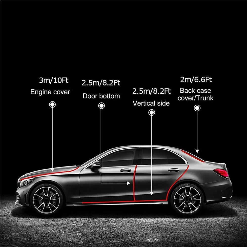 RUBEST automotive car door frame rubber seal trim strips contact rubber strip Car Rubber Door Seal