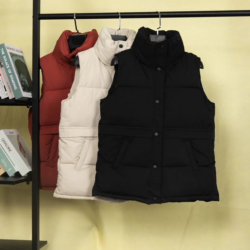 Новый дизайнерский женский зимний Сверхлегкий пуховой жилет для девушек куртка для хлеба для женщин оптом женская куртка без рукавов Одежда