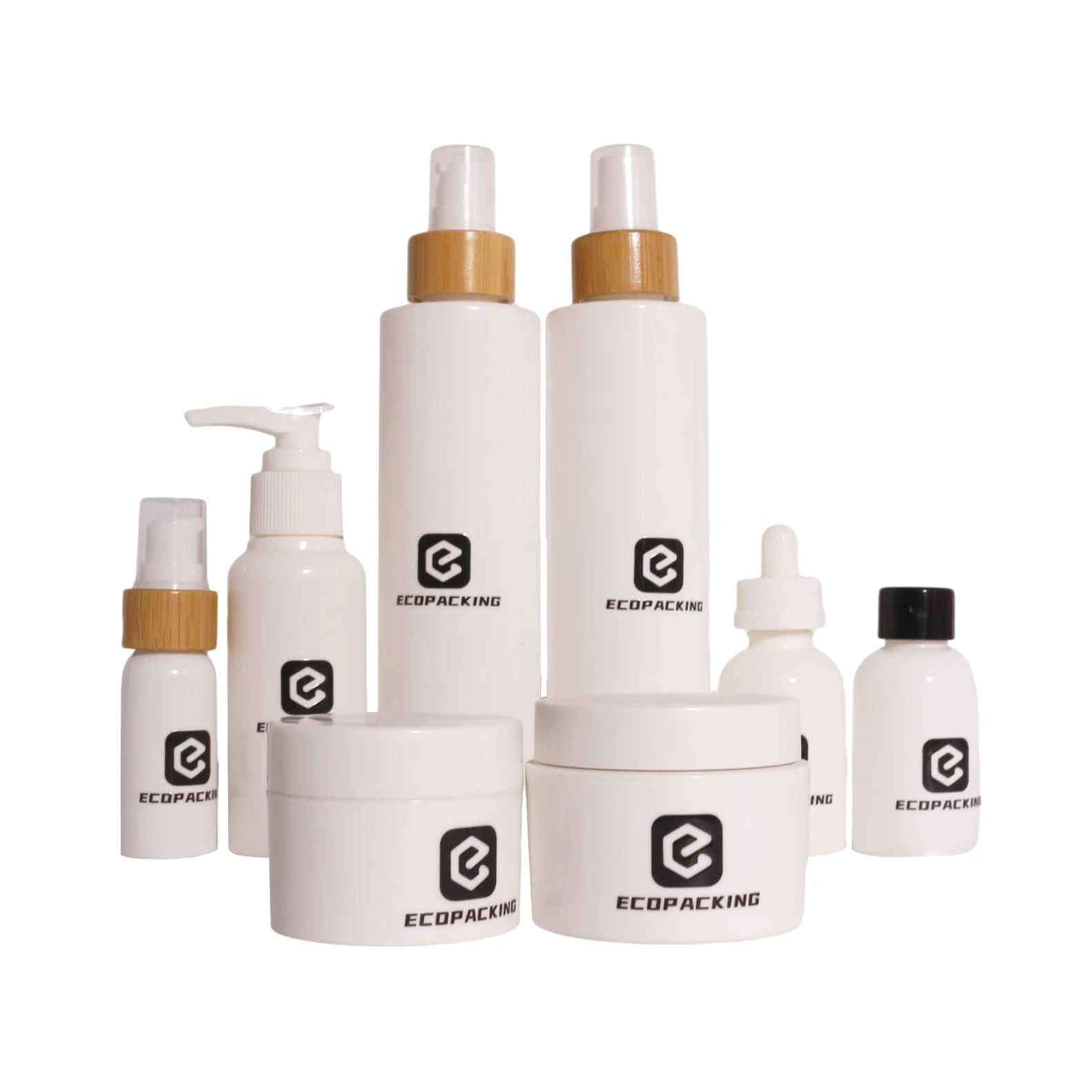 Eco Friendly Cosmetic Bottles 30ml 50ml 100ml 250ml Empty Cream Container 15g 30g 50g 100g Jars for Skin Care Packaging