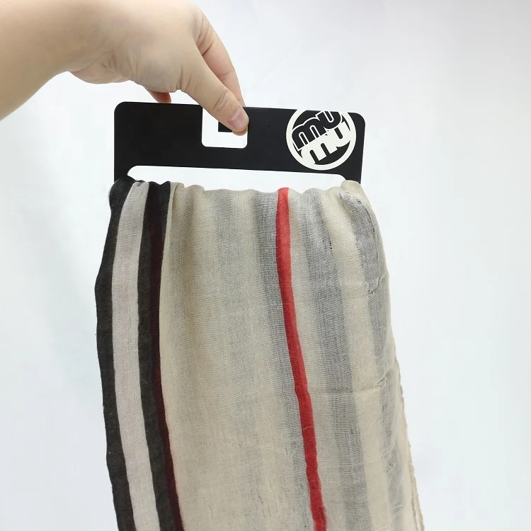 Custom display hook recycled paper cardboard scarf hanger with logo printing