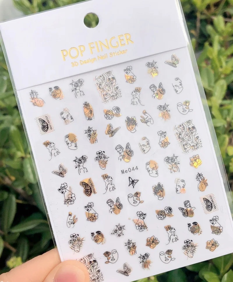 Web Celebrity European And Retro Portrait Nail Self-adhesive  Portrait Nail Sticker  Stickers For Decoration