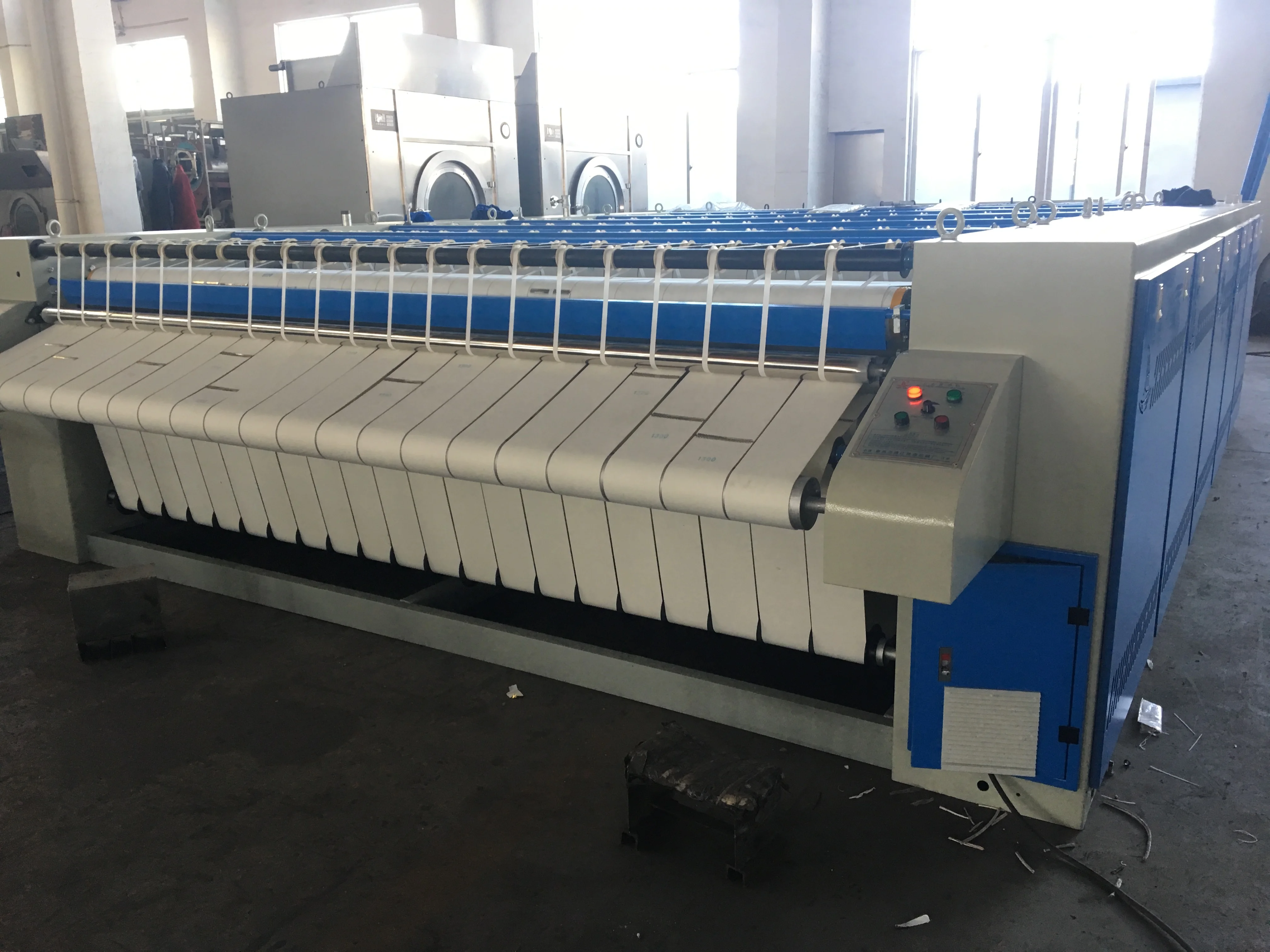 industrial gas heated flatwork ironing machine