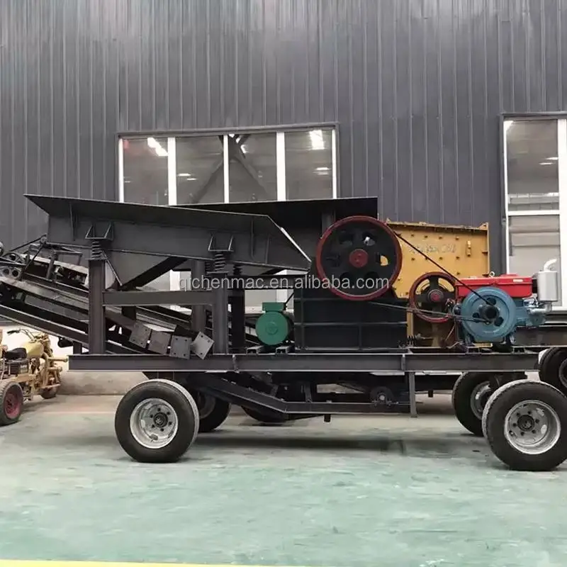 Портативная маленькая мобильная мини-дробилка для каменной руды 400 Х600
