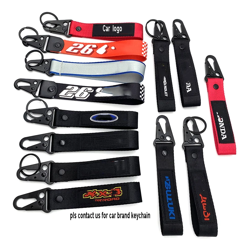 Novelty Advertising wrist strap Short Lanyard Key Chain For Car