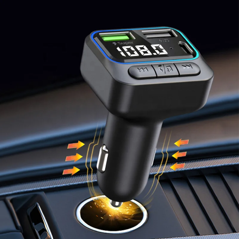 22.5W super charger type c pd bluetooth car adapter fm transmitter radio fm converter modulator bluetooth fm transmitter for car