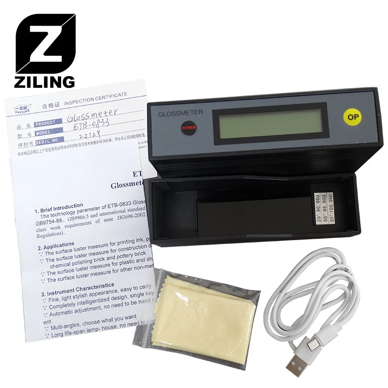 Glossmeter Gloss Meter Tester ETB-0833 Self Calibration  0-200G ETB0833 Paint Surface Gloss Meter
