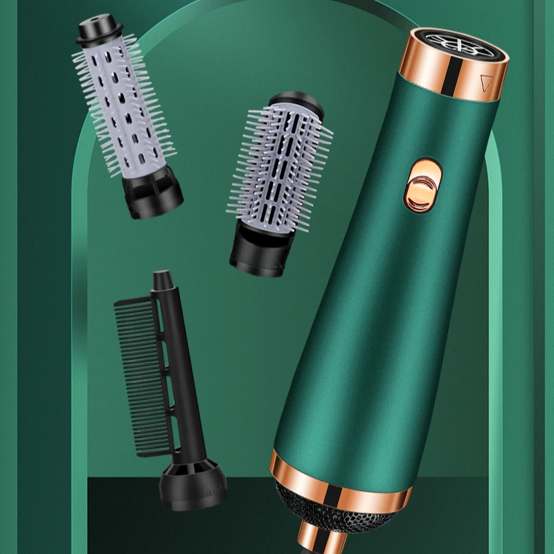 2021 New Electronic Portable Curl Straightener Hair Dryer Brush 3 in 1 Professional Salon Customizable Hair Dryer Brush