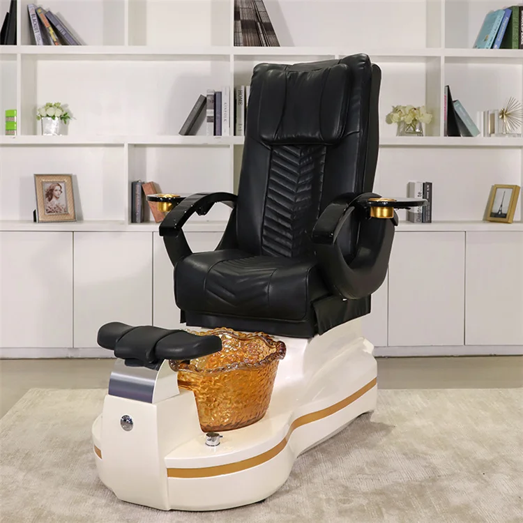 Kisen high quality 2024 pedicure chair for salon furniture barber use color optional adult massage foot wash LED manicure bed