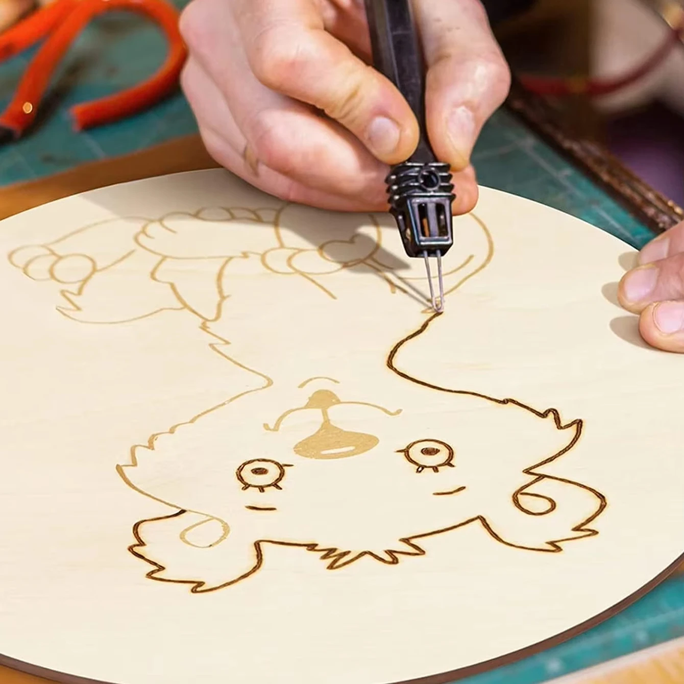 5pcs 30 cm round Wooden Crafts Door Hanging Sign Blank for Wreath Board Painting Holiday Decoration Stand Included