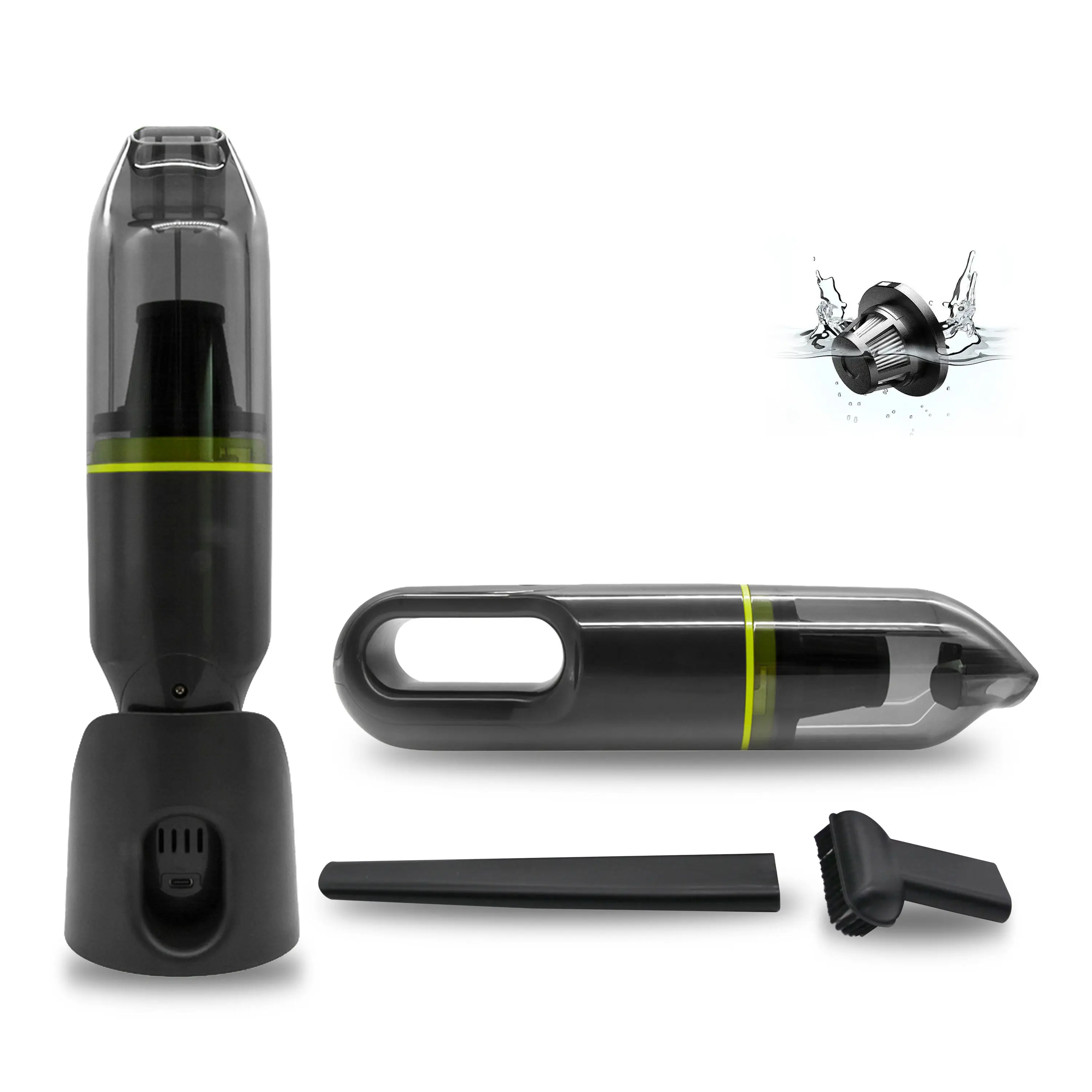 Wireless Handheld Portable Car Vacuum Cleaner Mini Car Vacuum Cleaner with Brushes for Car Wash