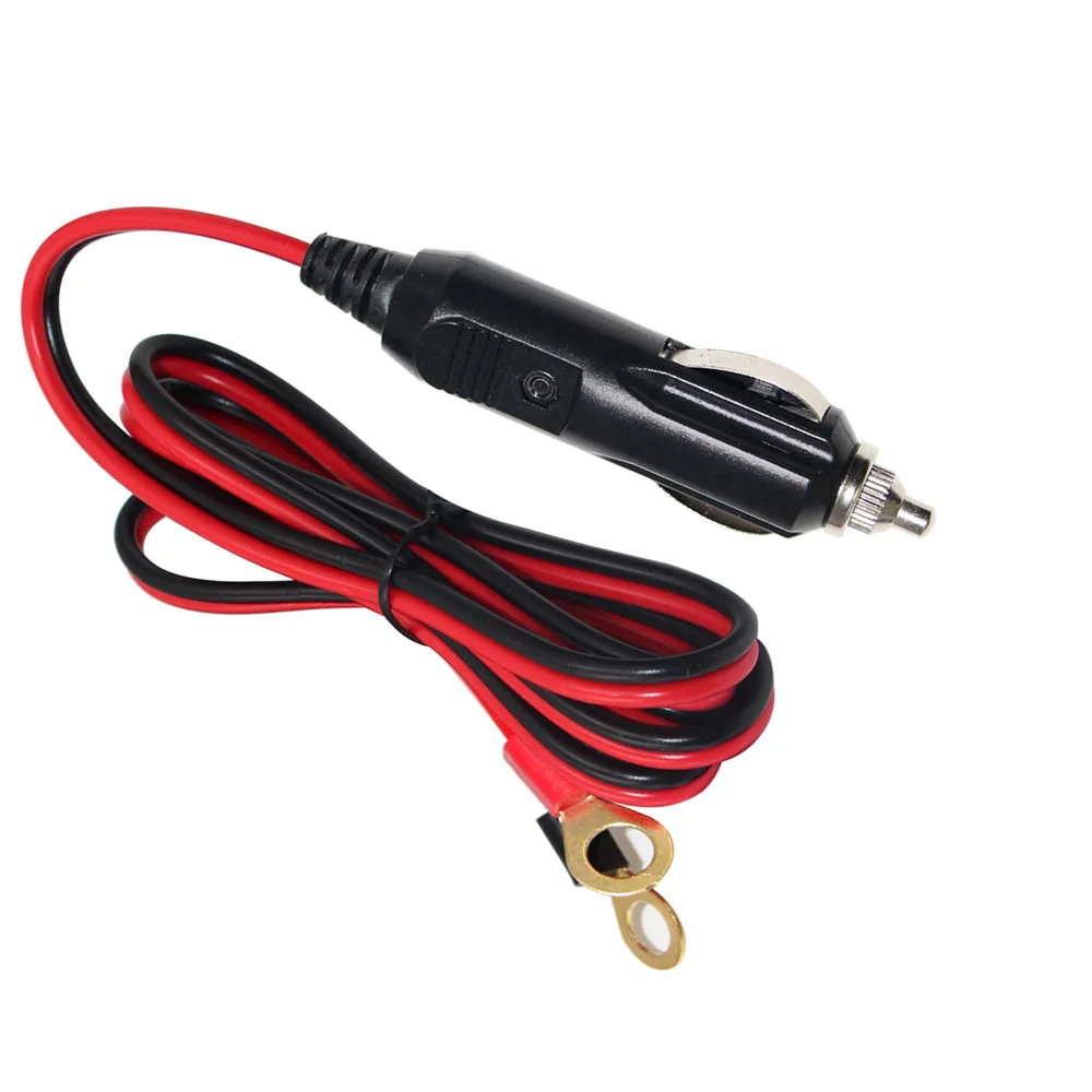 Cigarette Lighter Cord 18Awg Battery Charging 12V Connector O Ring Terminal Extension With 10A Fuse Cable