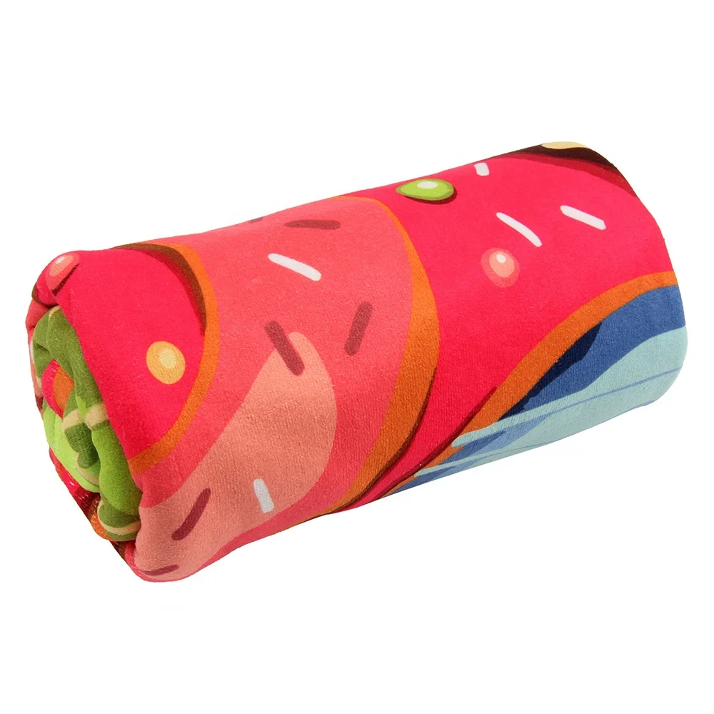 
High quality custom printed quick dry small beach towel cotton 