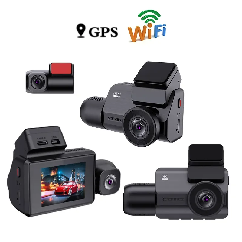 New Arrival 4 inch 3 Lens Car DVR Triple Lens Car Camera HD 1080P Dash Cam 170 Degree Wide Angle Car Black Box
