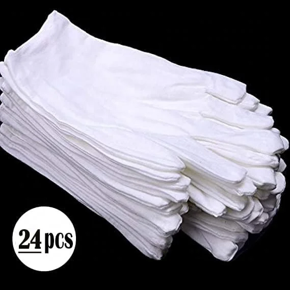 cotton general purpose full hand 100% cotton thread labor bath mitt gloves mittens custom with logo