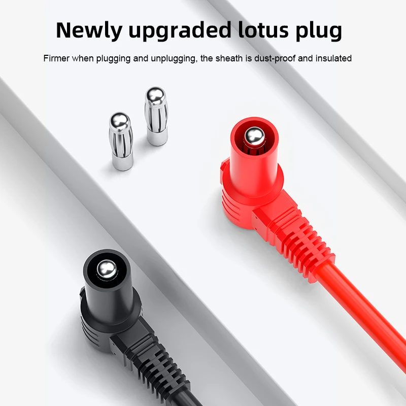 BST-951JP Replaceable Pure Copper universal multimeter Probe Spring tip soft silicone wire Test Leads with Precision Needle Tips