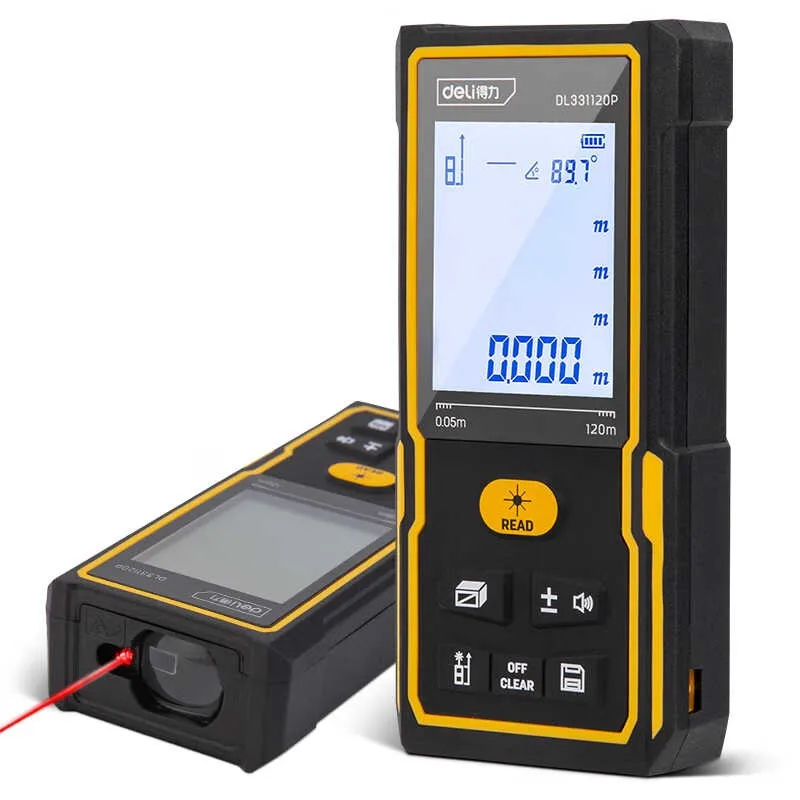 Upscale Spiffy Deli DL331100P Handheld Rangefinder High Precision Electronic Ruler Home Infrared Room Meter 40-120m Room Measuring Instrument