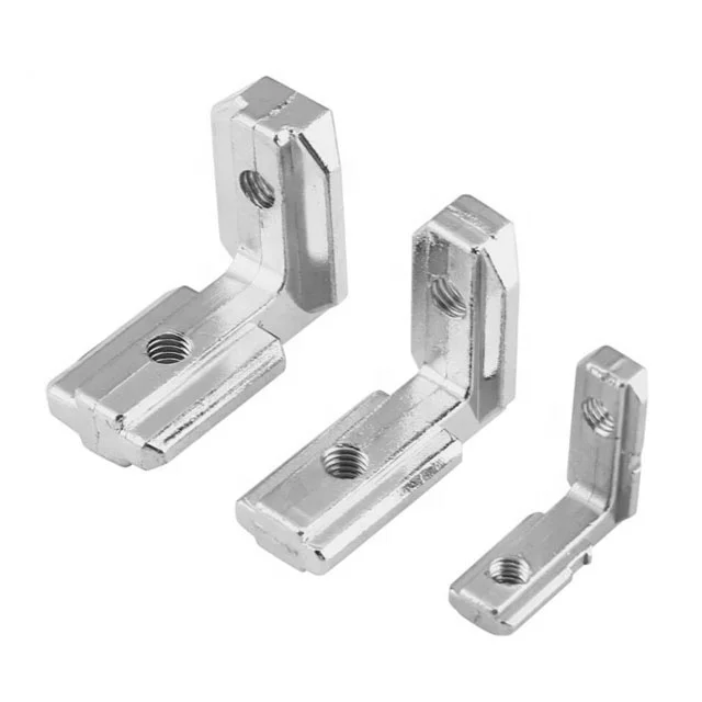 Furniture T Slot L-Shape Interior Inner Corner Connector Joint Brackets for 4040 Aluminum Profile
