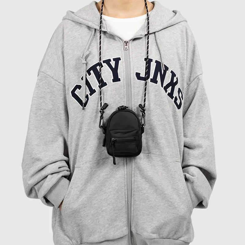 Оптовая продажа, высококачественный мини-рюкзак в форме кошелька для монет, сумка для ключей для женщин и мужчин с плечевым ремнем