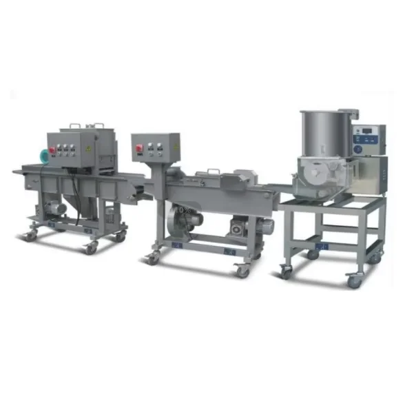 Burger Chicken Nugget Cutting Maker Form Fry Machine Automatic Compact Hamburger Patty Production Line
