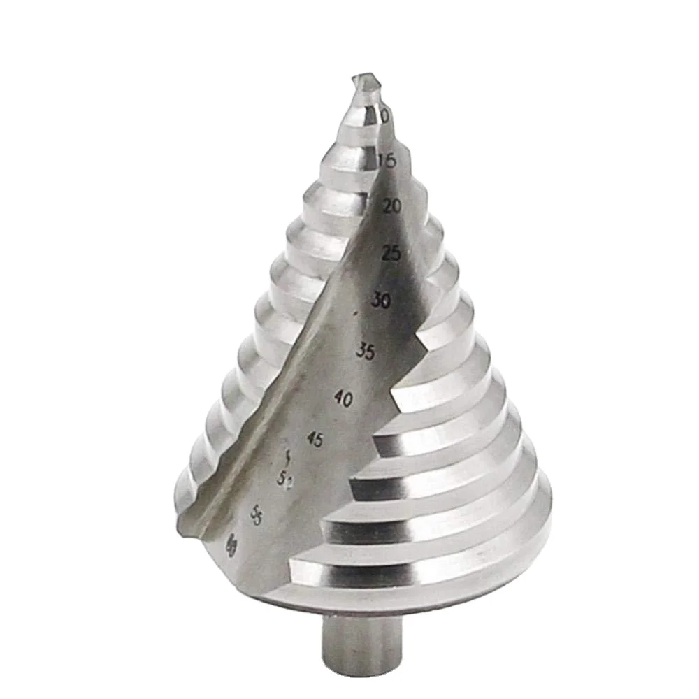 HSS 6-60mm large size hole opener high speed steel spiral groove step drilling Spiral Groove Triangular handle Step Drill Bits