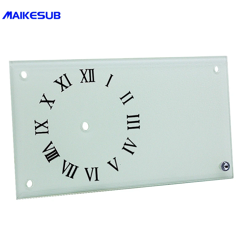 12 inch sublimation glass blank glass clock frame