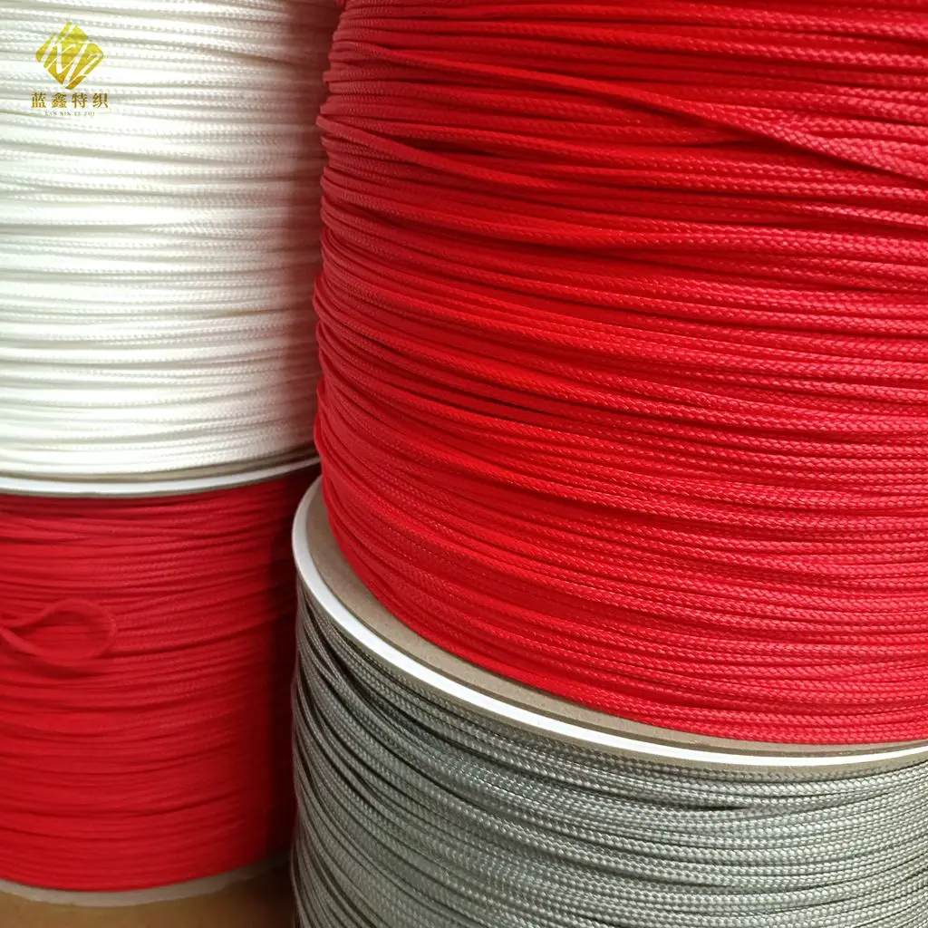 High Quality 3mm 16 Strands Braided gray red white Dyneemas Ship Rope Sailing 100% Synthetic UHMWPE Rope for Marine Mooring Rope