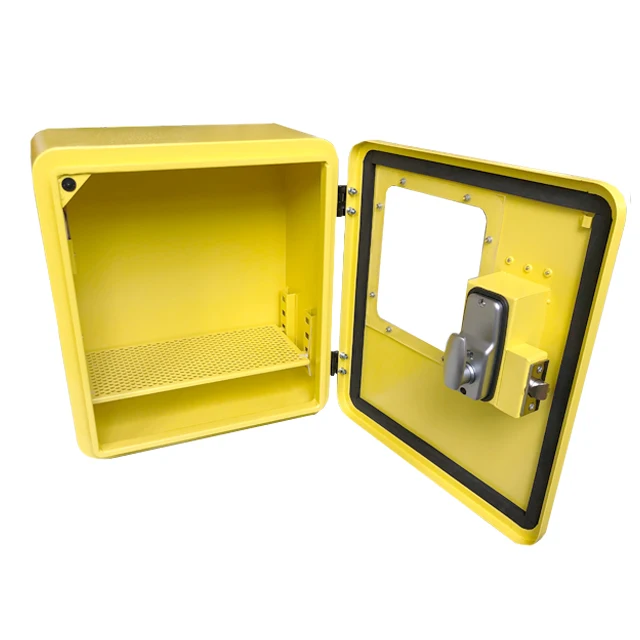 IP54 Водонепроницаемый круглый Угловой желтый наружный шкаф для настенного монтажа