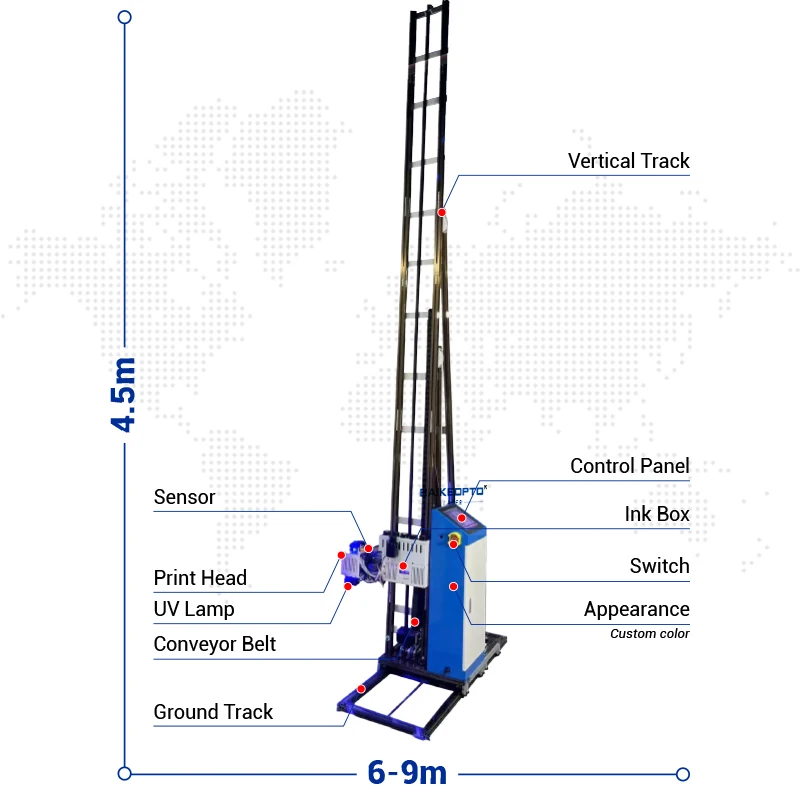 3D Auto Effect Vertical Wall Art Glass Wood Ceramic Metal Indoor Home Direct Wall spraying Painting Printers Printing Machines