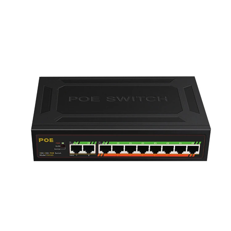 High Quality Durable Using Various 10 Port Gigabit PoE Switch 10/100/1000Mbps Industry Network POE switch