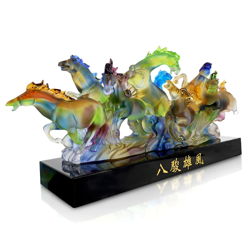 High quality Animal Crystal Figurine and Glass Crafts Horse Sculpture